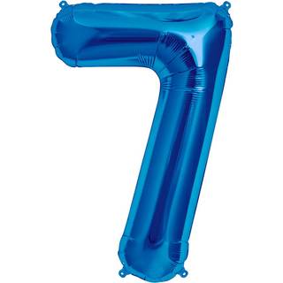 Folienballon Zahl 7 Blau