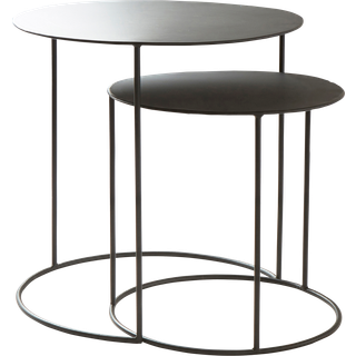GRENOBLE sidebord 2-pak Ø 40 cm, Ø 50 cm - Sort