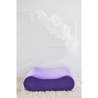 Faye puf i velour - Lilla