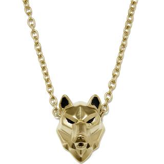 Jax Guldfarvet Wolf Stålhalskæde
