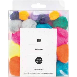 Pompons ca. 50 Stück - Bunter Mix
