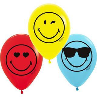 Smiley balloner 6 stk. - SmileyWorld