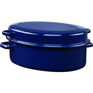Riess Classic Spezialartikel Gänsebräter 42 cm oval - Emaille - Blau