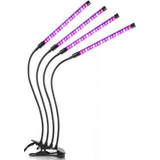 INF Plantelampe/plantebelysning med 4 fleksible LED-lysstofrør 1-pak