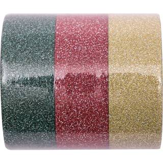 Glitter Tape Set 1,5cm 5m - Rot/Grün