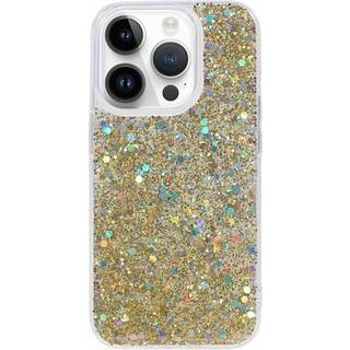 iPhone 15 Pro Glimmer Bagside Cover - Guld