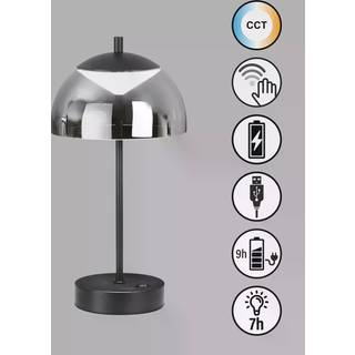 Moderne bordlampe sort med røgglas inkl. LED 3-trins dæmpbar - Djent