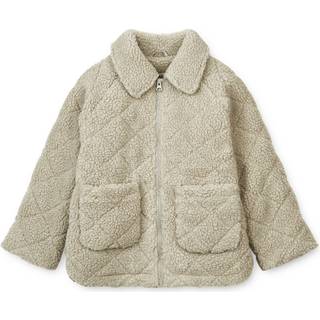 Liewood Hartvig quilted teddy jacket - white - Y 10