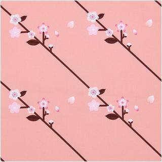 Stoffabschnitt Baumwoll-Popelin pfirsich Sakura Zweige 50x140cm - Pfirsich