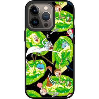 iPhone 13 Pro RhinoShield SolidSuit Håndværker Cover m. Rick and Morty - Portal Pattern