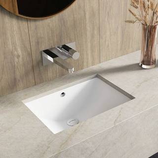 Tvättställ Kontur Rektangulär Vit Blank 46.5 cm