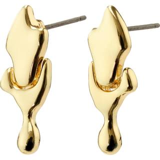 Pilgrim Gold Plated Alyssa Molten Small Recycled Earrings - Gold