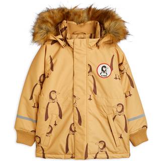 Mini Rodini Penguin K2 Mønstret Vinterjakke Beige 80/86 cm  Beige  80/86 cm  Unisex
