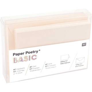 Paper Poetry Kartenset Basic elfenbein A7/C7 - Elfenbein