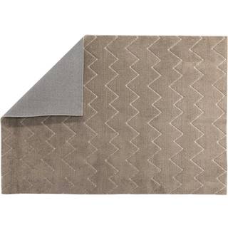 Fia tæppe med zigzag-mønste 290x200 cm brun