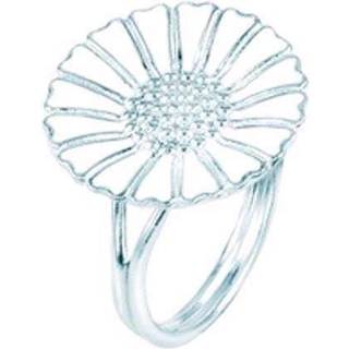 Lund Copenhagen marguerit ring 18 mm - sølv/hvid - 907018-H