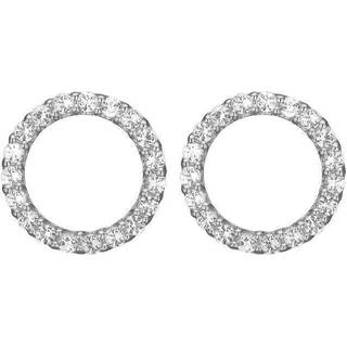 Christina Jewelry topaz sparkly circle ørestikker i sølv Ø12 mm