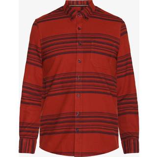 Serius Stripe Flannel Skjorte, Red Henna, M