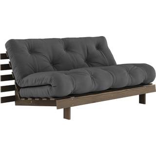 Roots 160 Sovesofa fra Karup Design i Massiv FSC Fyrretræ | Japandi - 734 Dark Grey - Carob Brown