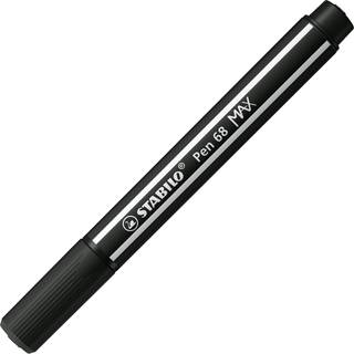 STABILO Pen 68 MAX - Felt-tip pen with thick chisel tip - black