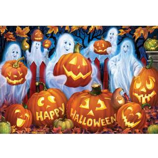 Vermont Christmas Company Happy Halloween Jigsaw Puzzle 100 stykker store stykker perfekt til b?rn og seniorer