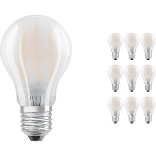 Fordelspakke 10x Ledvance CLASSIC LED E27 Pære filament matt 4.8W 470lm - 827 ekstra varm hvid | dæmpbar - erstatter 40W