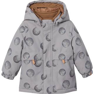 Lil Atelier Wet Weather Printet Vinterjakke