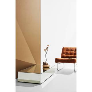 Ponti sofabord i spejlglas 120x60 cm - Sølvfarvet