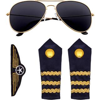 Piloten Kostümzubehör Set 4-tlg.