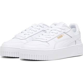 Women's Puma Carina Street Youth Sneakers, White, Size 37, Shoes - Gold - 37
