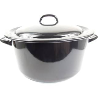 Riess Classic Riesen & Zwerge - Riese halbhoch 32 cm / 12,0 L - Emaille - Weiß,Schwarz