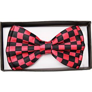 Schwarz-pink karierte Fliege Deluxe
