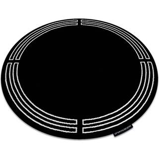 Tæppe HAMPTON Chick hjul Ramme sort cirkel 120 cm