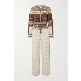 Bogner Agnetha intarsia turtleneck jumpsuit - brown - L