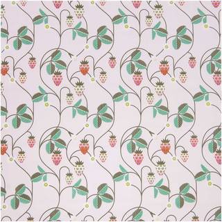Stoffabschnitt Baumwoll-Popelin rosa Erdbeeren 50x140cm