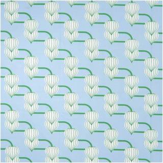 Stoffabschnitt Baumwoll-Popelin blau Knospen 50x140cm