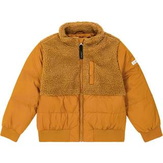 Liewood Marlin fleece-trimmed down jacket - brown - Y 5