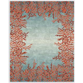 Illulian Rugs - 'Bora Bora' rug in multicolor 50% natural wool, 50% silk
