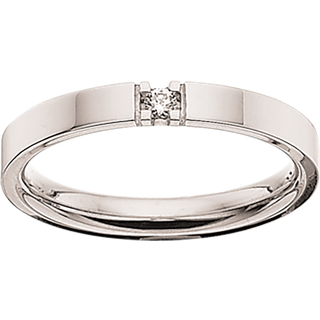 Scrouples Grace Alliance 9 Karat Hvidguld Ring med Diamant 0,04 Carat W/SI