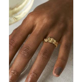 Muli Collection - Guld - Structured Ring - 17mm