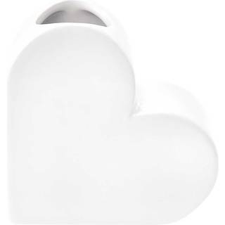 Keramik Vase Herz klein 12x5,5x12cm - Weiß