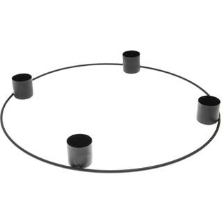 Metallring Adventskranz Ø 25cm - Schwarz Matt