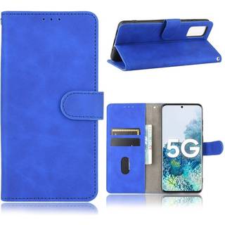 Samsung Galaxy S20 FE / S20 FE (5G) Læder Flip Cover m. Pung - Blå