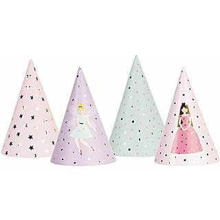 Partyhüte Prinzessin 20cm 8 Stück - Bunt