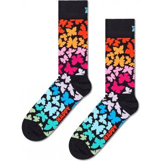 Colorful Butterfly Sock | Fun & Funky Novelty Socks - Black, Orange, Pink, Purple, Light Green, Blue - 41-46