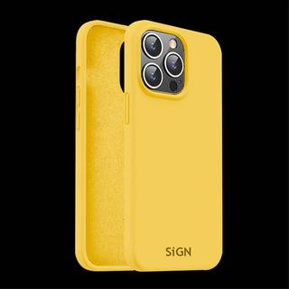 SiGN Liquid Silicone Cover til iPhone 15 Pro - Gul