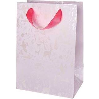 Paper Poetry Geschenktüte Nostalgic Christmas Winterwald flieder 18x26x12cm - Rosa