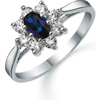 Sterling Sølv Ring fra Støvring Design med Syntetisk Safir