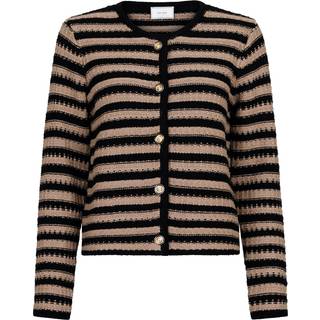Neo Noir Limone Stripe Strikcardigan - Brun - str. 42
