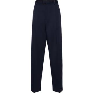 Bottega Veneta High-rise wool twill straight pants - blue - XXS